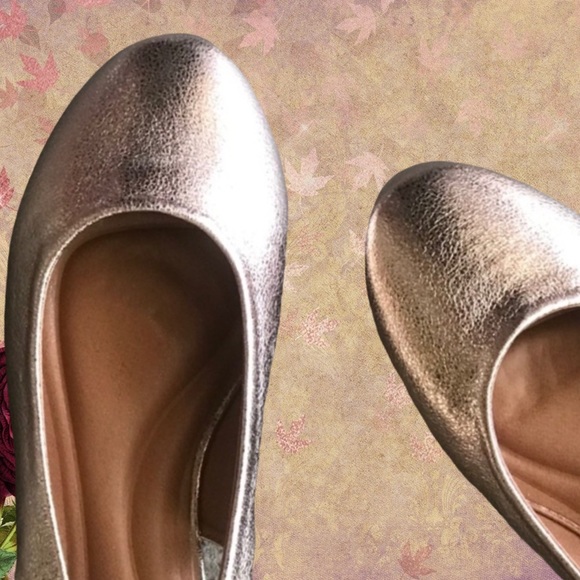 Nature Breeze Rose Gold Open Side Ballerina Flat - Picture 7 of 7